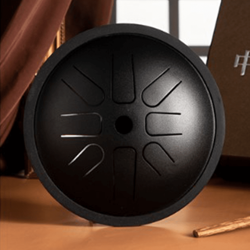 Steel Tongue Drum 8 notes D Major – 17.5 cm – Carbon Colour