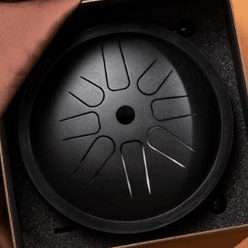 Steel Tongue Drum 8 notes D Major – 17.5 cm – Carbon Colour